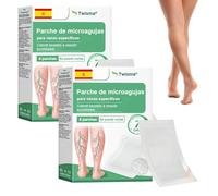 Twisma Vein Target - Parche Avanzado con Microtecnologia para Varices, 4 Parches VeinTarget, Twisma Parche de Microagujas, Se Puede Cortar, Ingredientes Naturales, Para Todo Tipo de Piel (2 Caja)