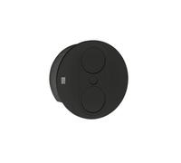 Twist 2 USB A + C, Einbausteckdosenelemente, Redondo, Con Enchufe Schuko, Negro