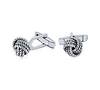 Twist Nudo De Amor Tejido Trenzado Cable Ball Shirt Gemelos Para Hombres Ejecutivo Novio Regalo .925 Plata De Ley Bisagra Bala Volver