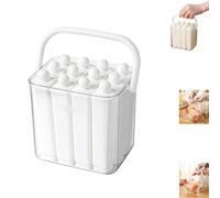 Twist-Release Ice Stick Tray With Storage Box,6/12 Reusable Long Ice Cube Maker With Lid & Handle,Easy-Release Long Ice Cube Mold For Cocktails,Iced Coffee,Infused Water&Homemade Popsicles (L-white)