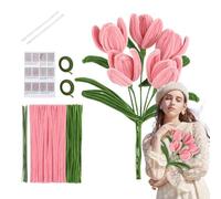 Twist Stick Flower Kit - Juego De Tallo Flexible Con Guía De Alambre Floral De Bricolaje | Suministros Vibrantes Hechos A Mano, Un Divertido Kit De Decoración Artística Para Expresión Creativa,