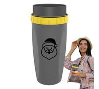 Twist Top Cup - Taza de agua de 300 ml con paja | Vaso portátil para PC | 300 ml Twistable Water Cup with Straw, 7.6x7.6x16.6 cm PC Tumbler, Lightweight 180g Design for Home, Office, Travel, School