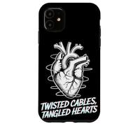 Twisted Cables Tangled Hearts Punk Rock Música Carcasa para iPhone 11