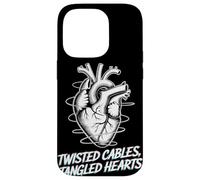 Twisted Cables Tangled Hearts Punk Rock Música Carcasa para iPhone 14 Pro