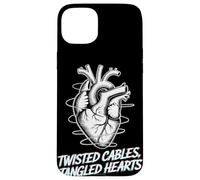 Twisted Cables Tangled Hearts Punk Rock Música Carcasa para iPhone 15 Plus