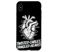 Twisted Cables Tangled Hearts Punk Rock Música Carcasa para iPhone XS MAX