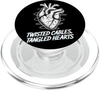 Twisted Cables Tangled Hearts Punk Rock Música PopSockets PopGrip para MagSafe