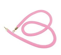 Twisted Hanging Crowd Control Stanchion Rope,Velvet Queue Barrier Rope for VIP Entry, with Gold Hooks, 2/3/4/5/7/9/10 Ft Long(Pink,2.7m/8.9ft/106inch)