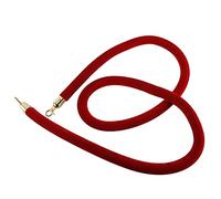 Twisted Hanging Crowd Control Stanchion Rope,Velvet Queue Barrier Rope for VIP Entry, with Gold Hooks, 2/3/4/5/7/9/10 Ft Long(Red,1m/3.3ft/39inch)