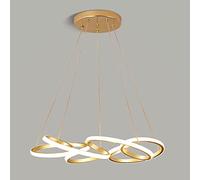 Twisted Linear Pendant Lamp, Iron Hanging Lamps, LED Atmosphere Light, Kitchen Island Decorative Lighting Suspension Lights, Minimalist Dining Room Chandeliers Adjustable