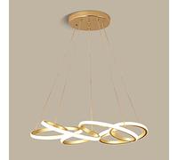 Twisted Linear Pendant Lamp, Iron Hanging Lamps, LED Atmosphere Light, Kitchen Island Decorative Lighting Suspension Lights, Minimalist Dining Room Chandeliers Adjustable