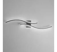 Twisted Linear Wall Light, Metal Long Strip Wall Lamp with White Acrylic Shade, Modern Led Wall Lights, Bedside Decorative Lighting Wall Sconces, Simple Ultra-Thin Wall Lamps 6000K/100Cm