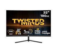 Twisted Minds Monitor para Gaming de 32 Pulgadas Fast VA - Resolución 1920 x 1080 FHD, Frecuencia Actualización 180 Hz, Relación Aspecto 16:9, Tiempo Respuesta 1 ms - Negro (TM32CFHD180VA)