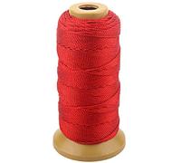 Twisted Nylon Line Twine Cordón Para Jardinería Marcado Proyectos de Bricolaje Elaboración de Mampostería (1.5mm-328 feet, Rojo)