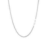 TWISTED PENDANT Cadena cubana de plata de ley 925 italiana de 3 mm de Miami, collar de 20 pulgadas para hombre, fabricado en Italia, joyería de plata auténtica, Medium, Plata esterlina, No es una