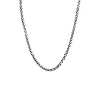 TWISTED PENDANT Collar de cadena de trigo de acero inoxidable, 3 mm, plata y oro, múltiples longitudes (18-24 pulgadas), hipoalergénico, 46cm, Acero inoxidable/chapado en oro de 18 quilates, No es una