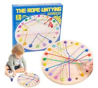 Twisted Rope Puzzle Game, Rope Untangling Toy, 8.94x9.08 Inches Interactive Strategy Board Plaything, User Friendly Design, Lacing and Girls Ages 3 and Up