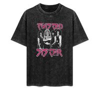 Twisted Sister Mens Black T-Shirt Graphic tee Printed Unisex Shirt L