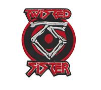 Twisted Sister Silver Red_1 parche patch bordado con logotipo para planchar de hierro en apliques