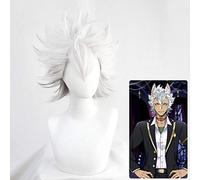 Twisted Wonderland Peluca Jack Howl Cosplay Peluca Lobo Plata Corto Alta temperatura Fibra Cabello Halloween Hombres Mujeres Pelucas unisex
