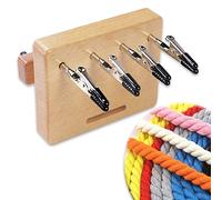 Twister de flecos para torcer rápidamente, herramienta de fabricación de cables de madera de 4 clips, trenzado de flecos de hilo para tejer, máquina de fabricación de borlas/cuerda