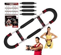 Twister - Entrenador de brazo, ejercitador de pecho ajustable con 4 resortes y póster de entrenamiento para hombres y mujeres, equipo de fitness desmontable para mejorar la fuerza muscular de la parte