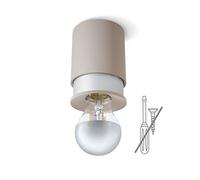 Twister Living Lámpara de Techo - Fácil de instalar, sin tornillos, solo un gancho, protegido por patente, E27 - Arena