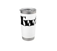 Twister Logo Black Vaso térmico de acero inoxidable de doble pared