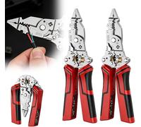 Twister pelacables 16 en 1 para cortar y tirar de cables, multifuncional plegable 16 en 1 pelacables con probador de voltaje, herramienta de electricista profesional para uso doméstico