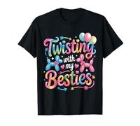 Twisting with My Bestie Globo Animal Balloon Artist Camiseta