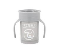 TWISTSHAKE 360 Cup Vaso Antiderrames Entrenamiento con Asas Bébé 230 Ml | Borde a Prueba De Derrames De 360° | Ergonómicas Vasos con Boquilla | Sin Bpa | 6+ Meses | Gris Pastel