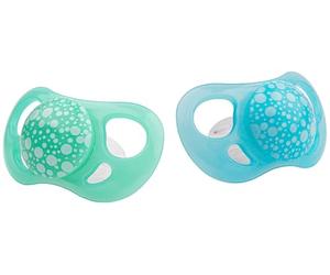 Twistshake 78288 Pack de 2 Chupetes para bebés ortodónticos de silicona, a partir de 6 meses, Sin BPA, Pastel Baby Blue/Mint Green, Azul/Verde