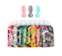 Twistshake 8x Bolsas Reutilizables de Comida Para Bebé 100ml + 3x Cucharas Para Bolsas De Comida | Con Doble Cierre | Bolsas y Cucharas Sin BPA