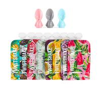 Twistshake 8x Bolsas Reutilizables de Comida Para Bebé 220ml + 3x Cucharas Para Bolsas De Comida | Con Doble Cierre | Bolsas y Cucharas Sin BPA