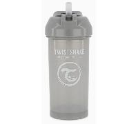 Twistshake Vaso con Pajita Color Gris Pastel +6m 360ml