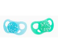 Twistshake Chupete Silicona Azul y Verde Pastel 0-6m 2 uds