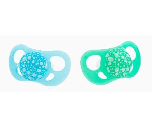 Twistshake Chupete Silicona Azul y Verde Pastel 0-6m 2 uds