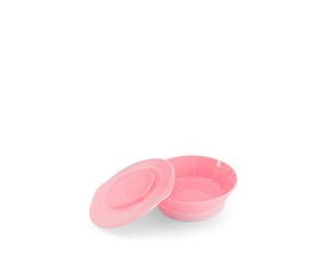 TWISTSHAKE Cuenco con Tapa Alimentación para Bebés de PP y Silicona, Bol sellado, Tazón para Bebé Plato, Vajilla, Sin BPA, 6+ Meses, Rosa pastel