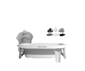Twistshake Kit de Baño para Bebé - Set de 3 | Bañera Plegable + Cojín + Jarra de Baño| Ligero - Portátil - Fácil de Limpiar | Diseño Ergonómico | Sin BPA/BPS