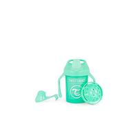 TWISTSHAKE Mini Cup Vaso de Aprendizaje para Beber con Antiderrame Boquilla de Blanda 230 ml, Taza de Entrenamiento para Sorber para Bebé y Mezclador de Frutas, Sin BPA, 4+ Meses, Verde Pastel
