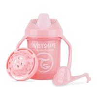 TWISTSHAKE Mini Cup Vaso de Aprendizaje Polipropileno (PP) para Beber con Antiderrame Boquilla de Blanda 230 ml, para Sorber para Bebé y Mezclador de Frutas, Sin BPA, 4+ Meses, Rosa Pastel