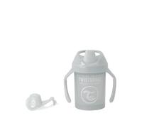 TWISTSHAKE Mini Cup with Leak Proof Soft Drinking Spout 230ml, Spill Free Trainning Sippy Bottle with Fruit Mixer and Silicone Seal for Toddlers and Babies, 4+ Months, BPA Free, Light Grey