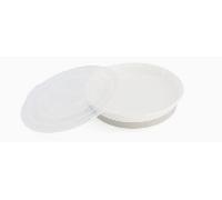 Twistshake Plato Antideslizante con Tapa Blanco +6m