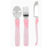 Twistshake Set de Cubiertos de Acero Rosa Pastel +12m