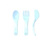 Twistshake Set de Cubiertos de Aprendizaje +6 Meses Azul
