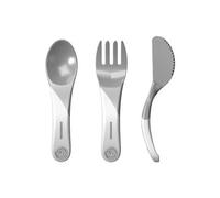 Twistshake Set de Cubiertos de Aprendizaje +6 Meses Gris
