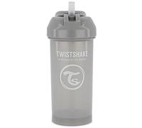 Twistshake Vaso con Pajita Color Gris Pastel +6m 360ml