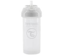 TWISTSHAKE Straw Cup Vaso de Aprendizaje para Beber con Antiderrame Boquilla con Silicona Pajita 360 ml, Taza de Entrenamiento para Sorber para Bebé, Sin BPA, 6 + Meses, Blanco