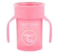 Twistshake Taza de aprendizaje 360° antiderrames con asas sin BPA +6 meses Rosa 1 ud