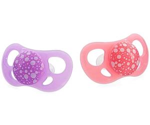 Twistshake TWS-78082 Pack de 2 Chupetes para bebés ortodónticos de silicona, Recién Nacidos de 0 a 6 meses, Sin BPA, Pastel Light Pink/Lavendel, Rosa/Púrpura